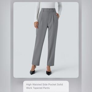 COPY - Halara high waisted side pocket solid work tapered pants